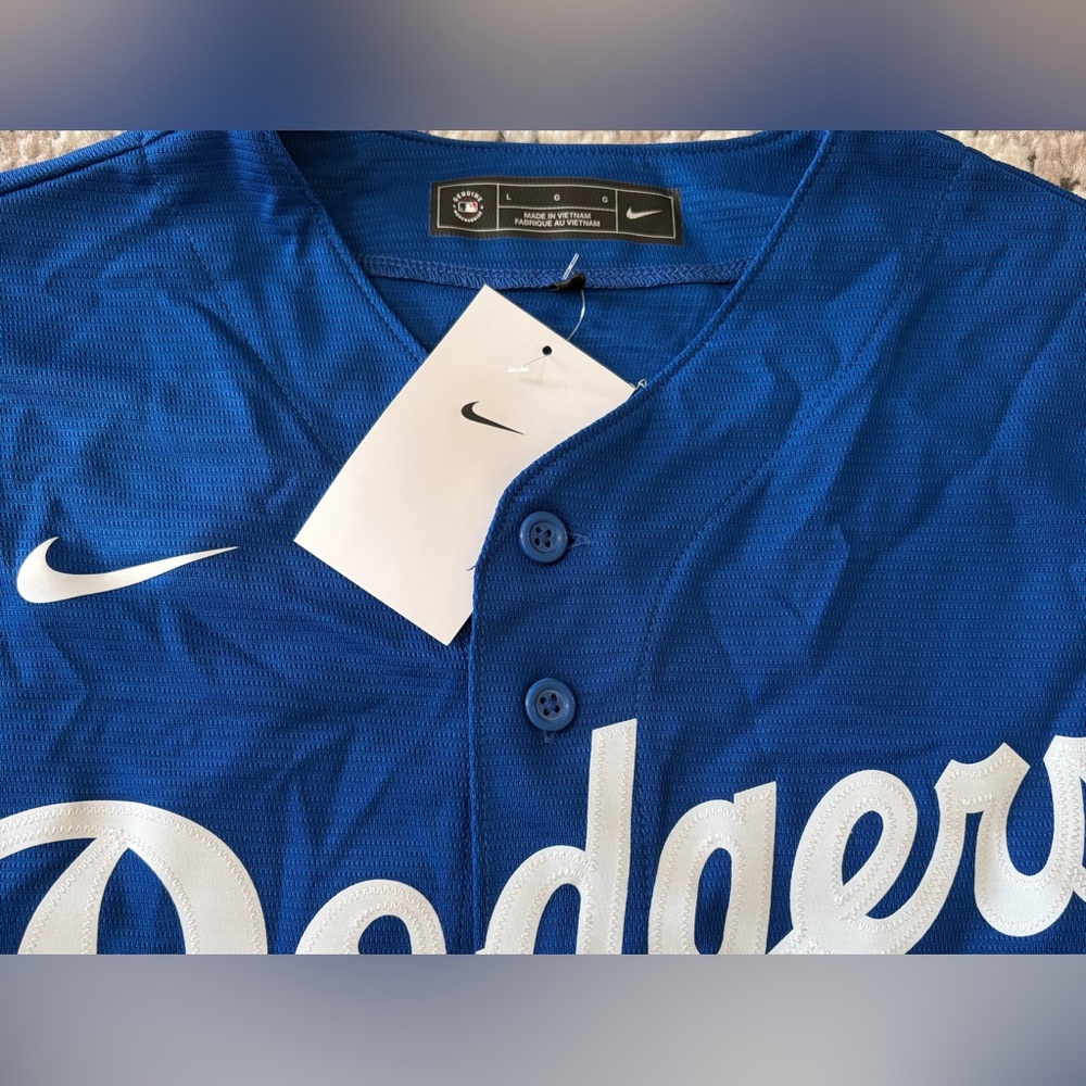 Nike LA Los Angeles Dodgers Shohei Ohtani #17 MLB Baseball Blue Jersey Men’s L - Picture 4 of 7